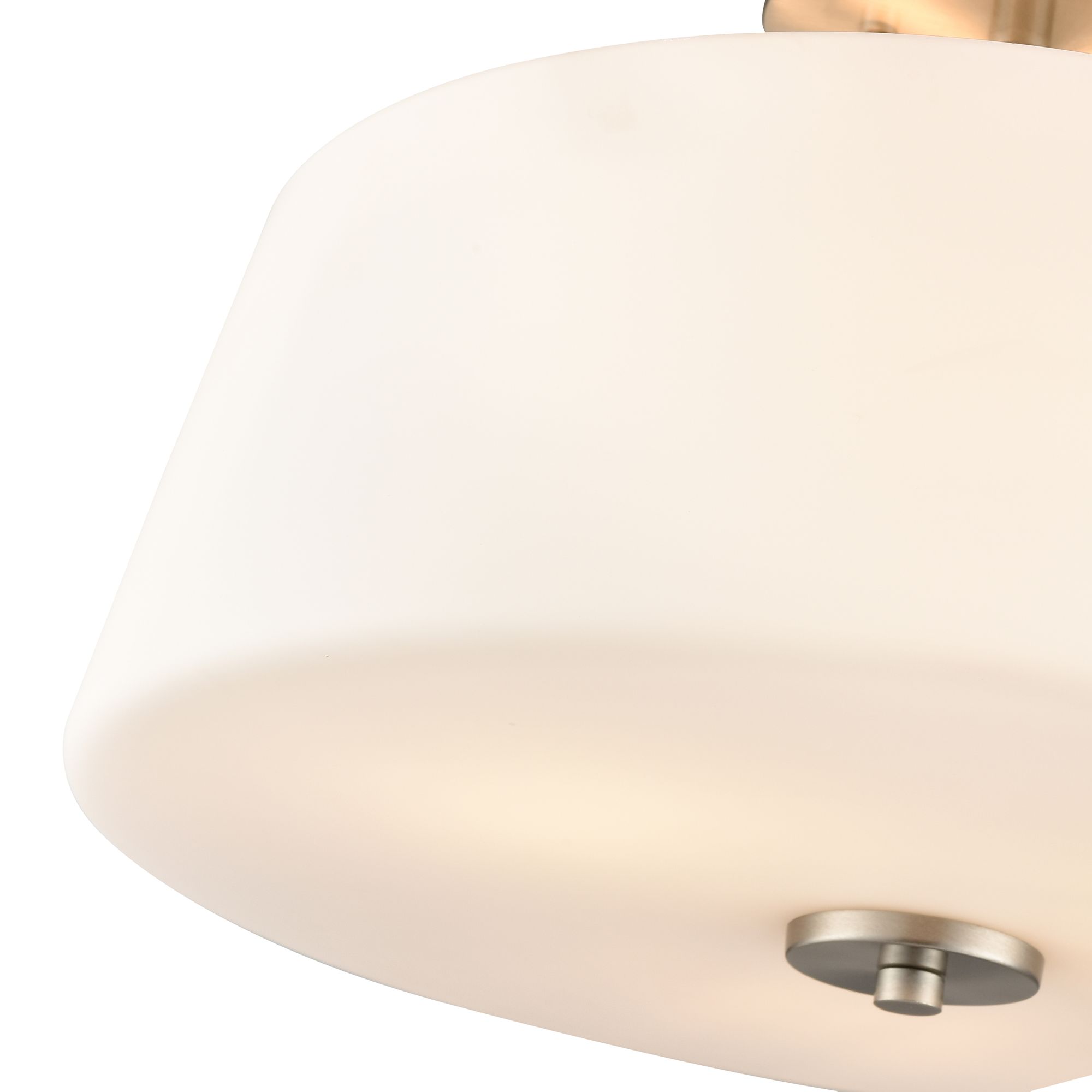 Image 4 Millennium Laphia 3-Light 15.75" Brushed Nickel Semi-Flush with Glass Shade more views