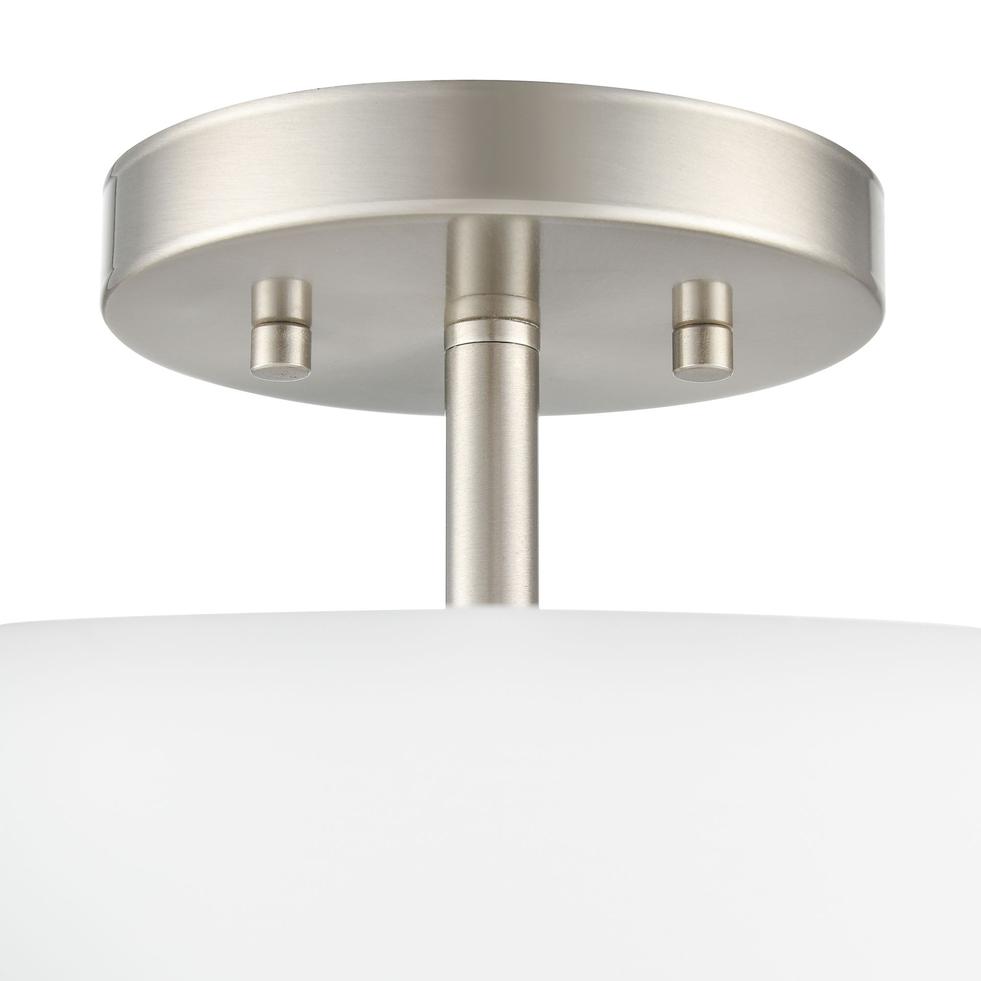 Image 5 Millennium Laphia 3-Light 15.75" Brushed Nickel Semi-Flush with Glass Shade more views