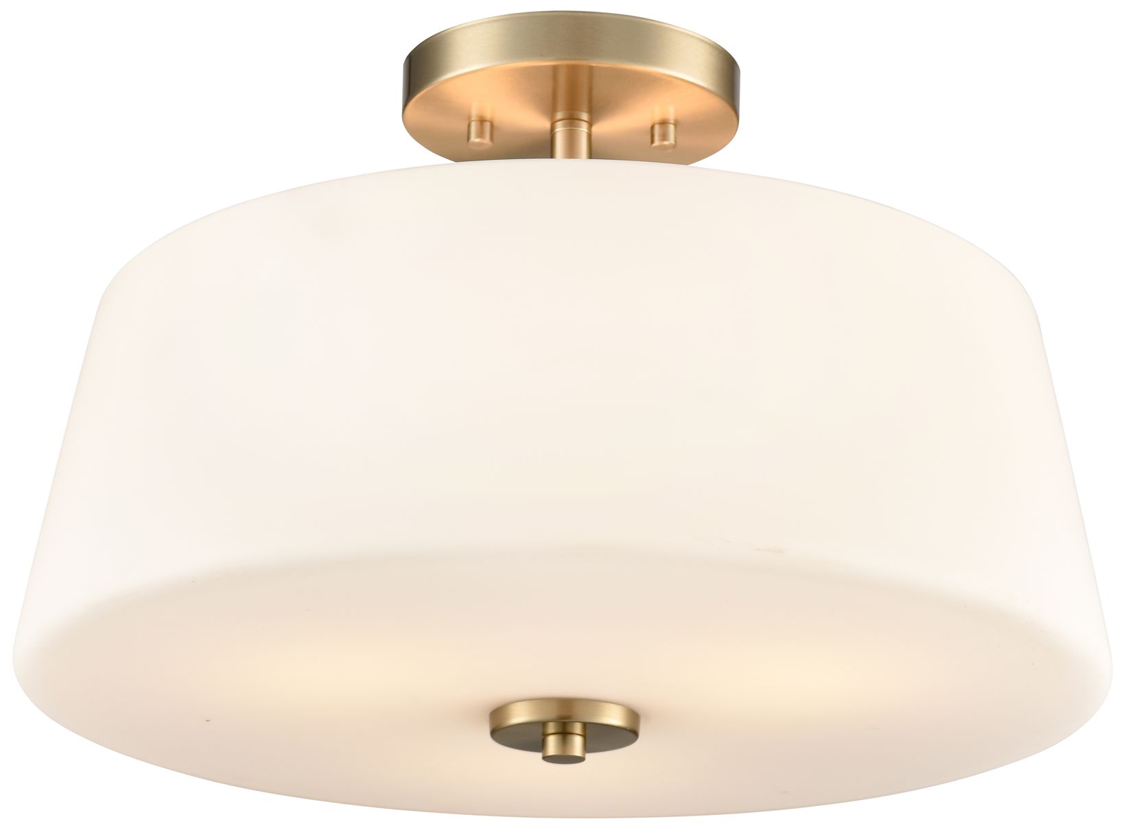 Millennium Laphia 3-Light 15.75" Modern Gold Semi-Flush with Glass Sha