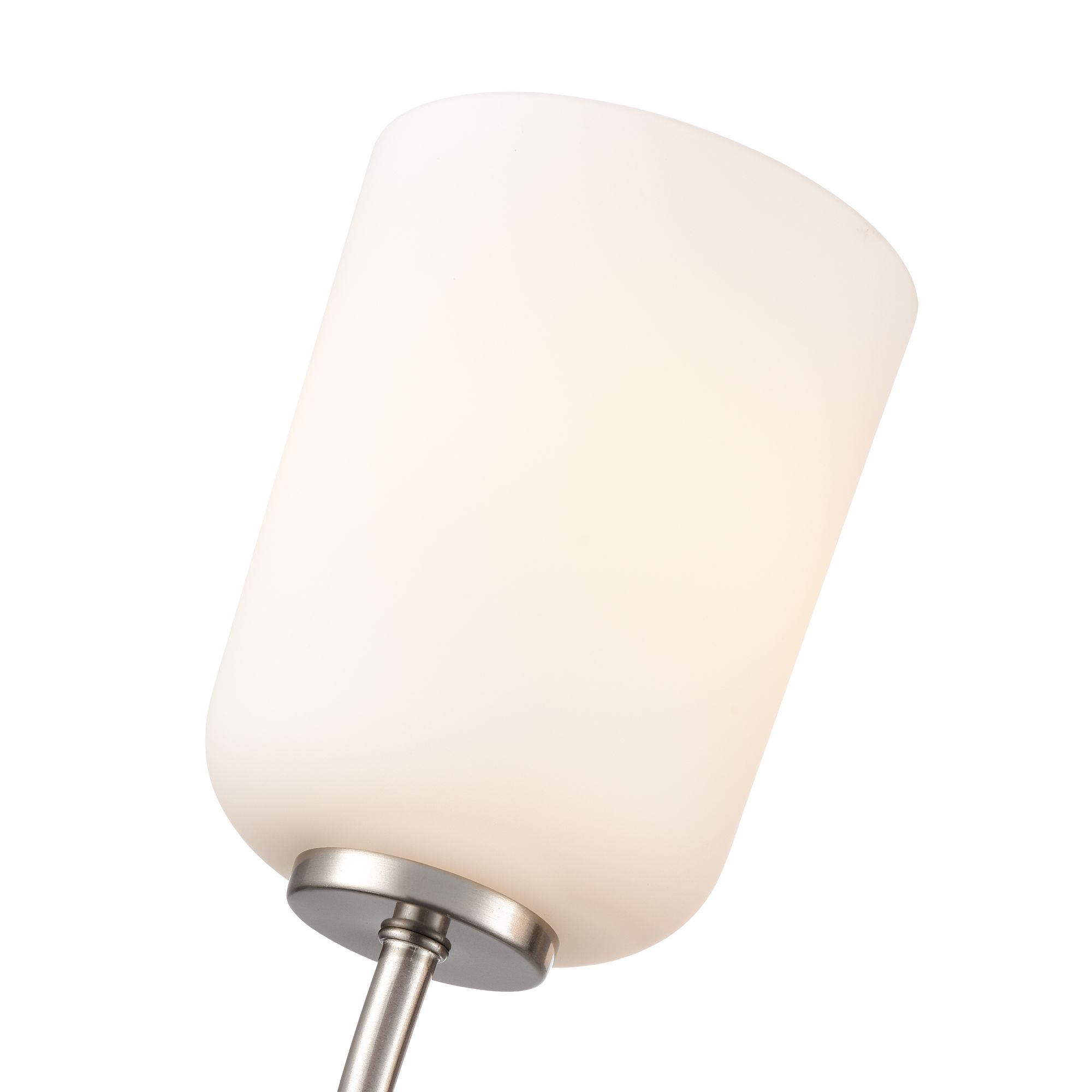 Thumbnail4 of Millennium Laphia 3-Light 21" Brushed Nickel Chandelier with Glass Shade more views