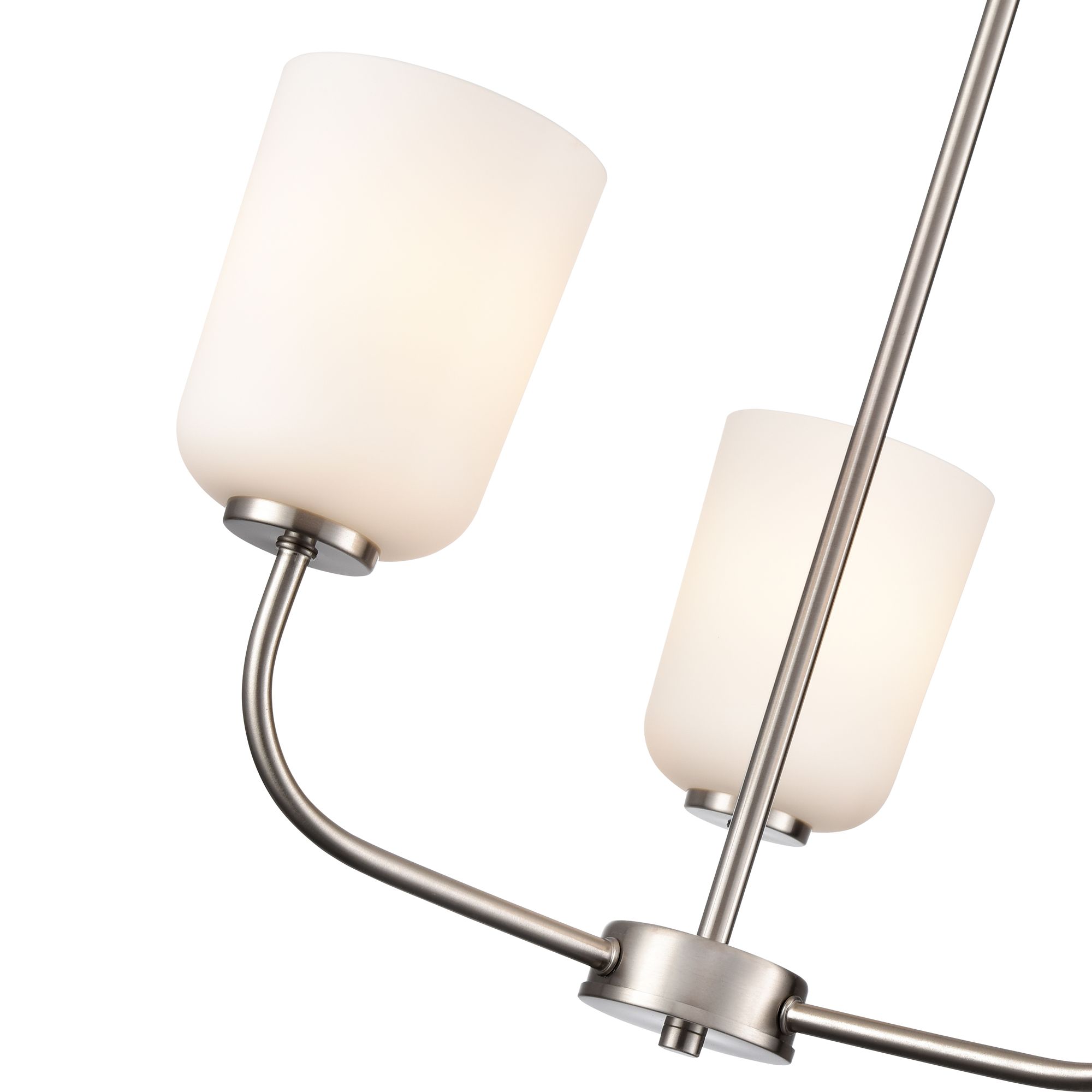 Millennium Laphia 3-Light 21" Brushed Nickel Chandelier with Glass Shade