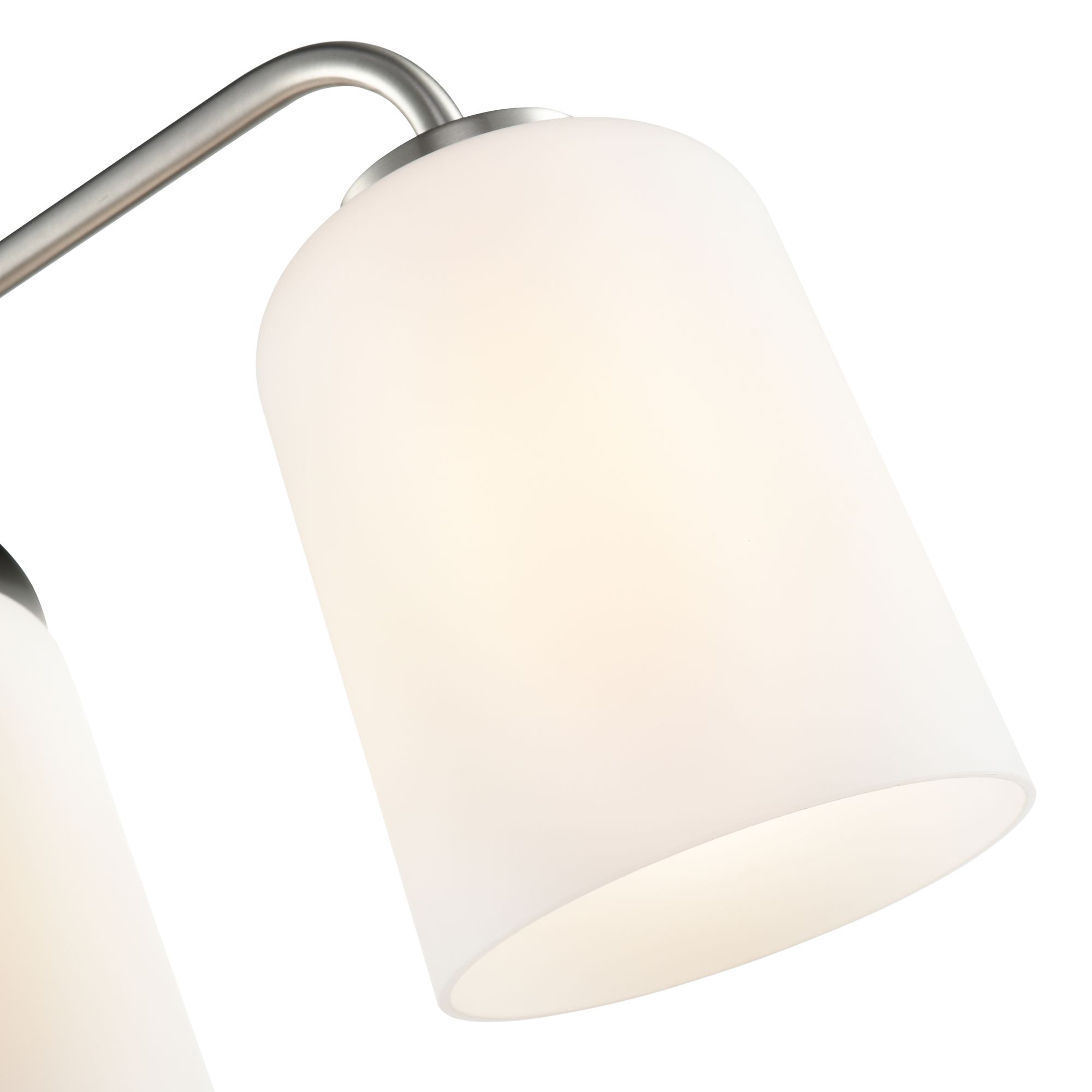 Image 6 Millennium Laphia 4-Light 28" Brushed Nickel Vanity Light with Glass Shade more views