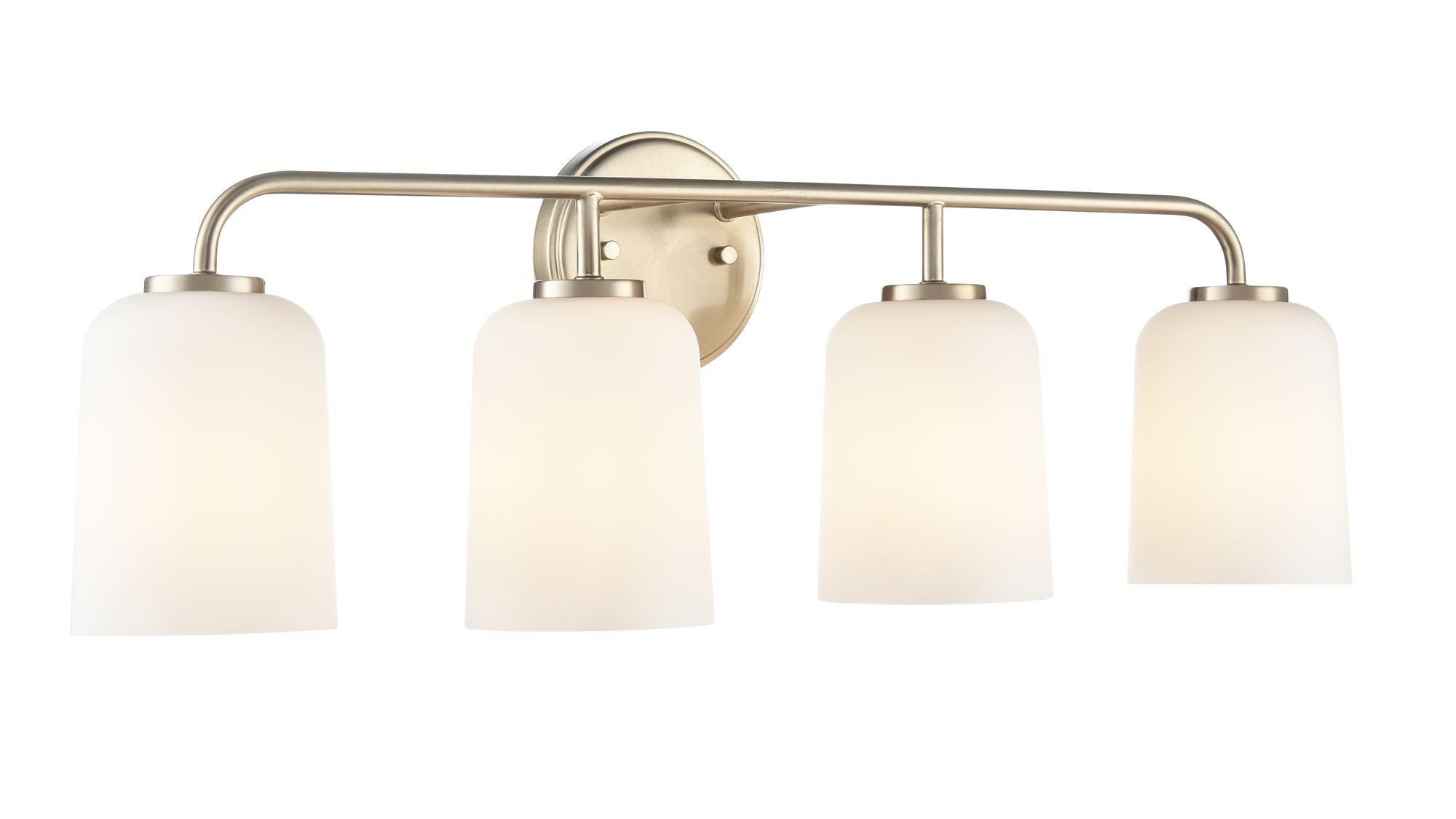 Image 2 Millennium Laphia 4-Light 28" Modern Gold Vanity Light with Glass Shade more views