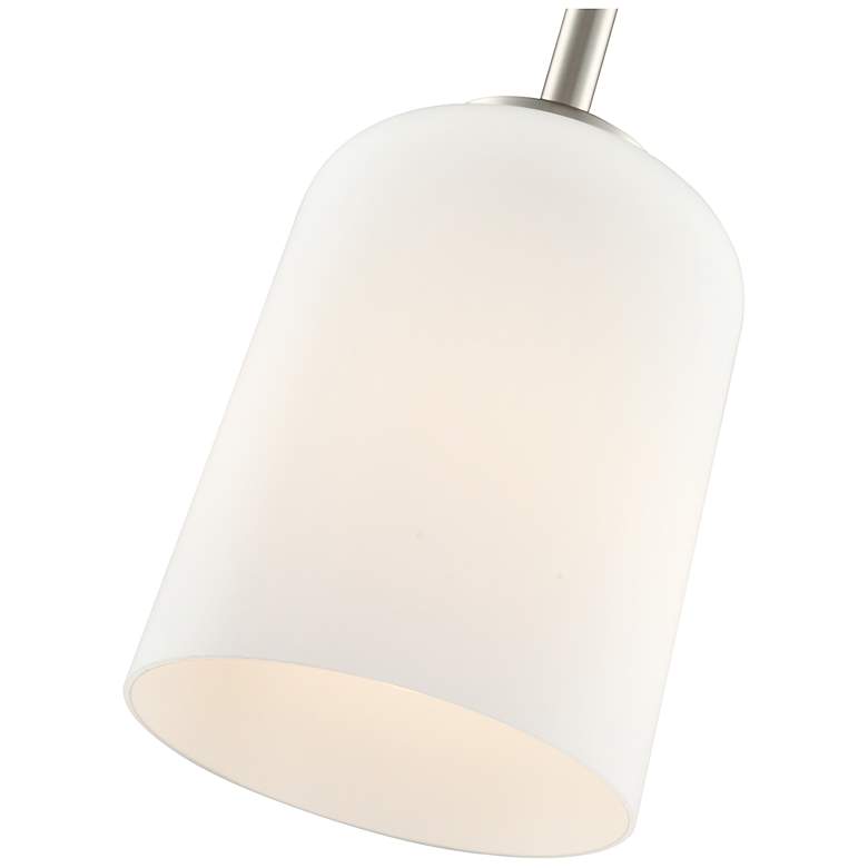 Image 3 Millennium Laphia 5" Wide 1-Light Brushed Nickel White Glass Pendant more views