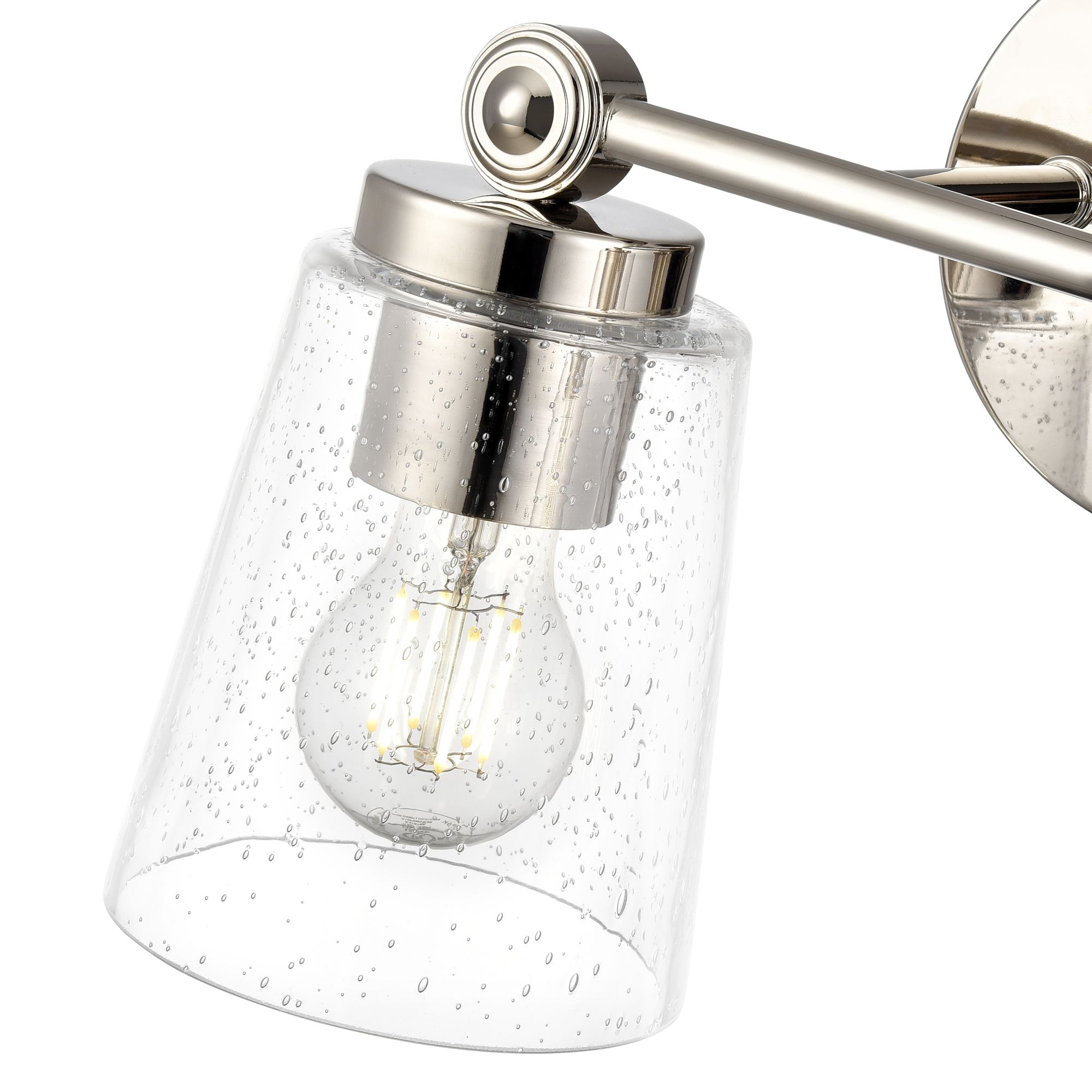 Image 6 Millennium Lauryn 2-Light 13.5" Polished Nickel Vanity Light with Shade more views