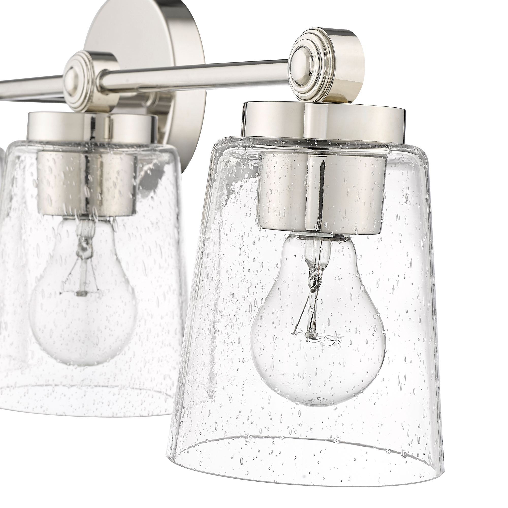 Millennium Lauryn 4-Light 30.5" Polished Nickel Vanity Light with Shade