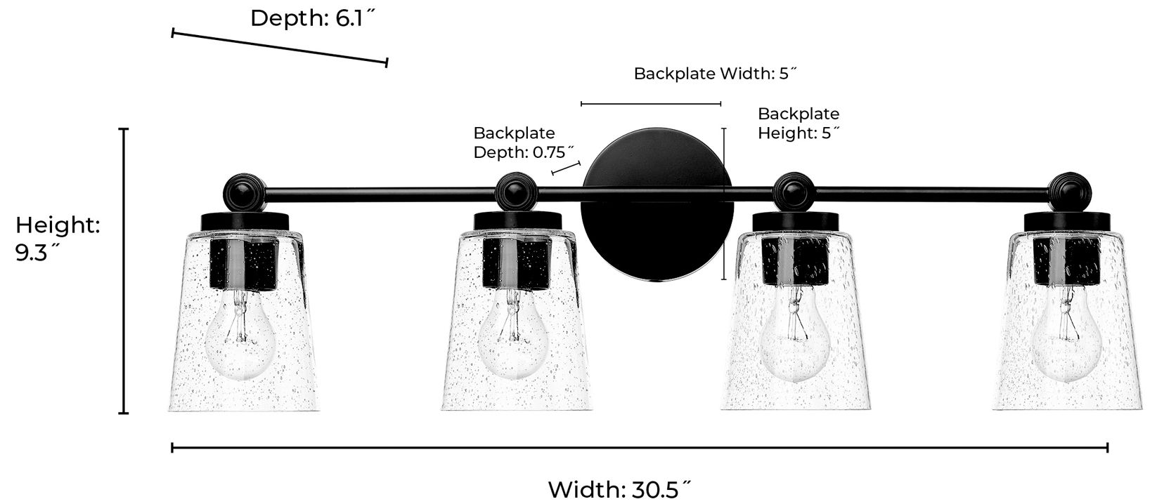 Millennium Lauryn Vanity Polished Nickel
