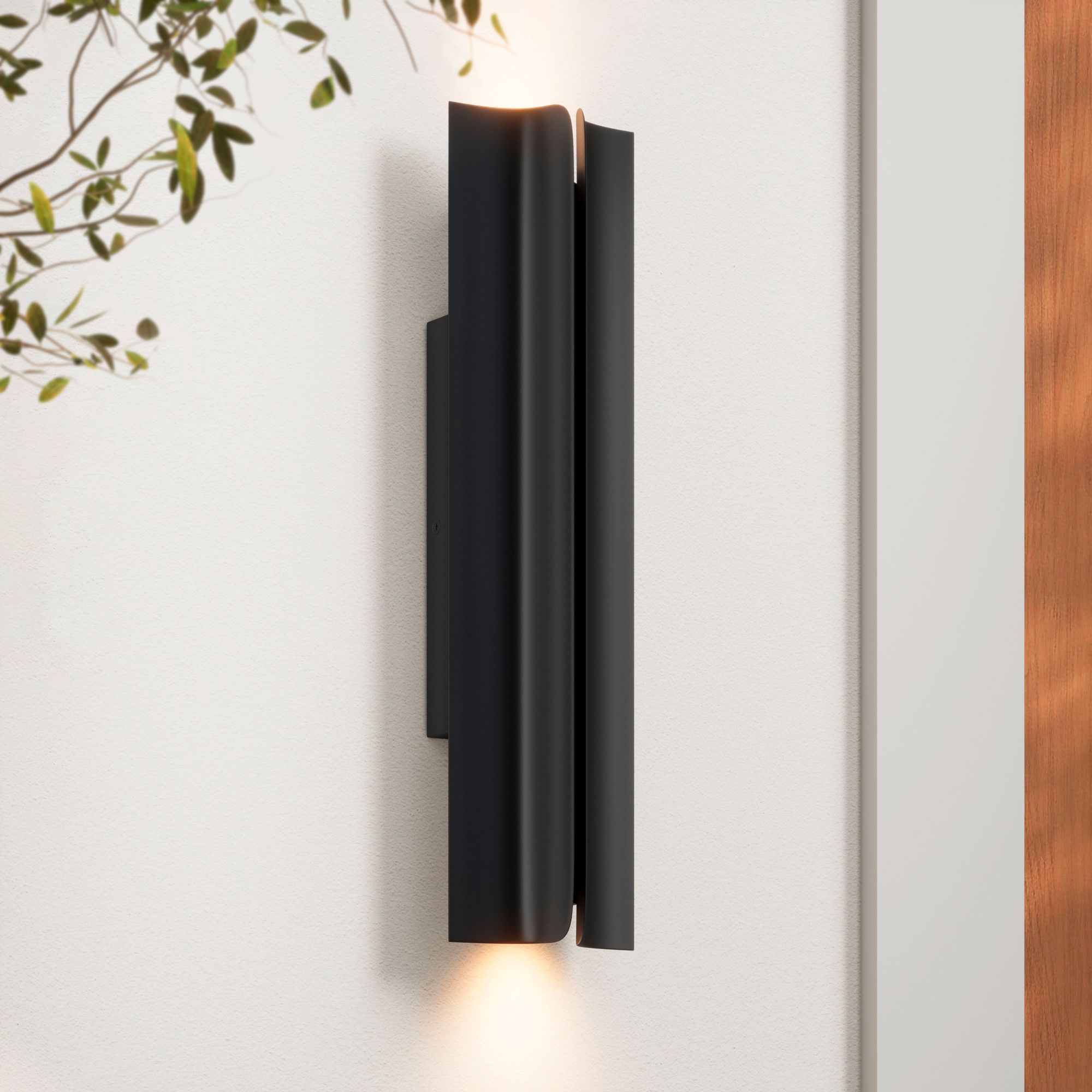 Image 3 Millennium LED 20" Powder Coated Black Outdoor Wall Sconce more views