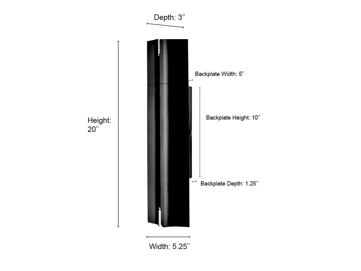 Image 6 Millennium LED 20" Powder Coated Black Outdoor Wall Sconce more views