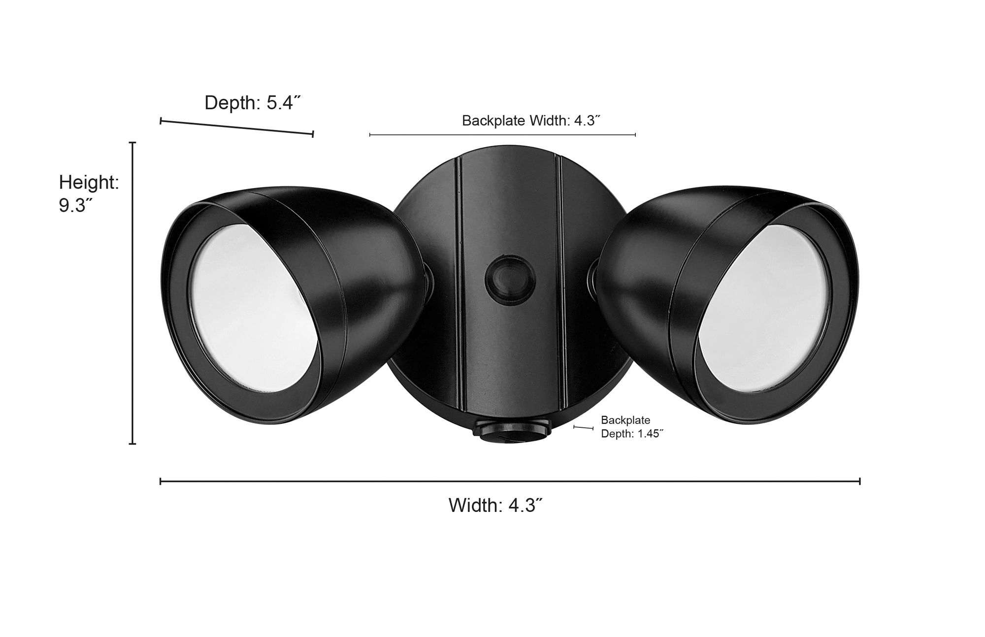 Image 6 Millennium LED 4.3" Powder Coated Black Security Flood Light more views
