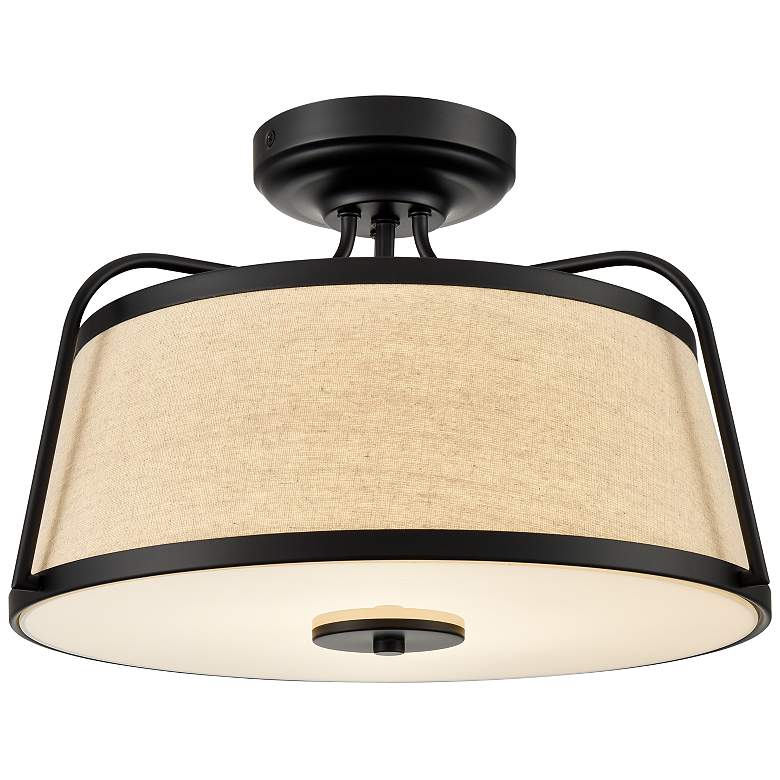 Image 1 Millennium LED Semi-Flush Ceiling Mount Matte Black
