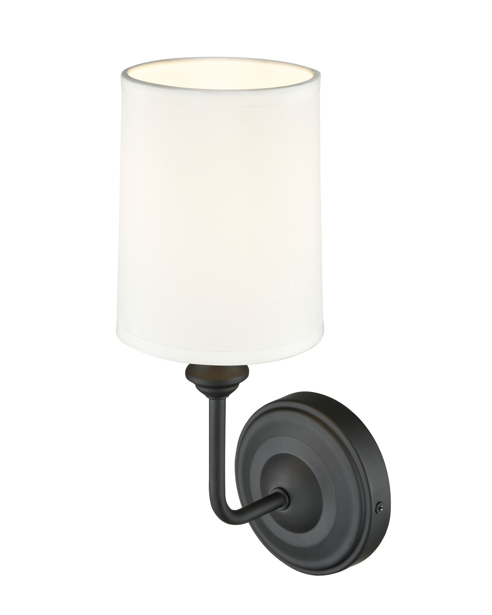 Image 3 Millennium Leena 1-Light 4.5" Matte Black Wall Sconce with Fabric Shade more views