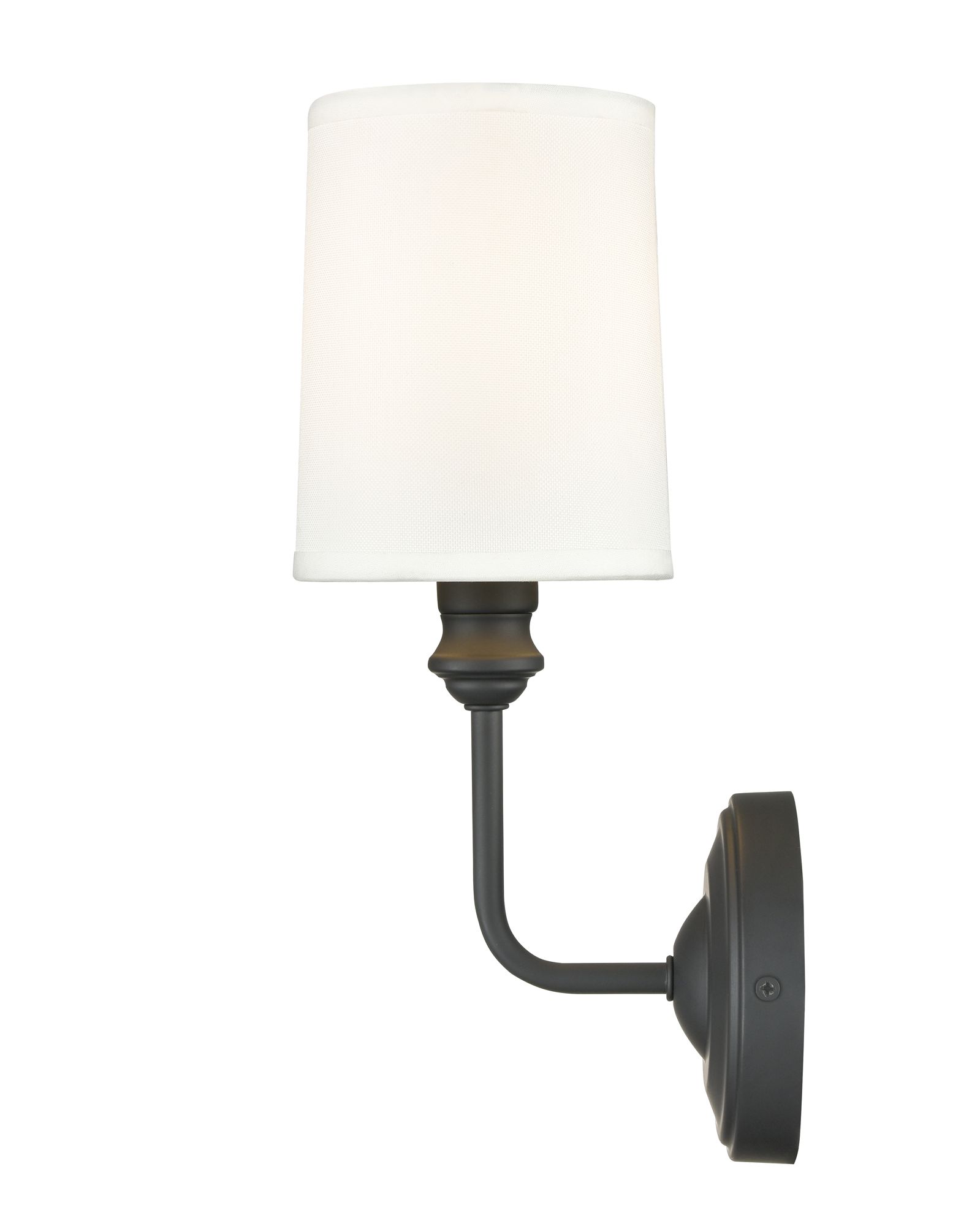 Image 4 Millennium Leena 1-Light 4.5" Matte Black Wall Sconce with Fabric Shade more views