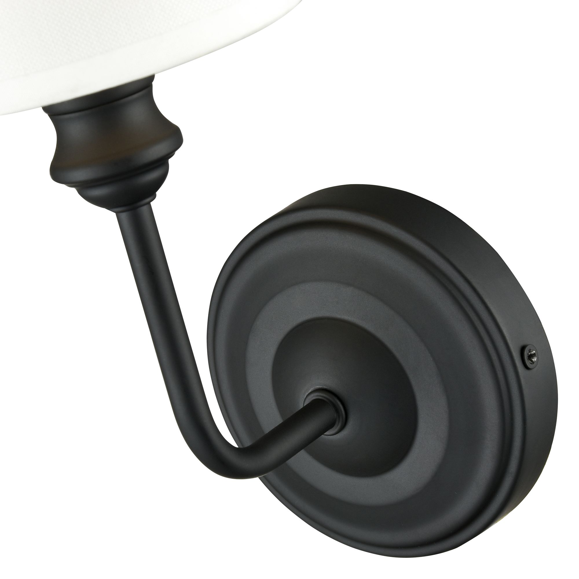 Image 5 Millennium Leena 1-Light 4.5" Matte Black Wall Sconce with Fabric Shade more views