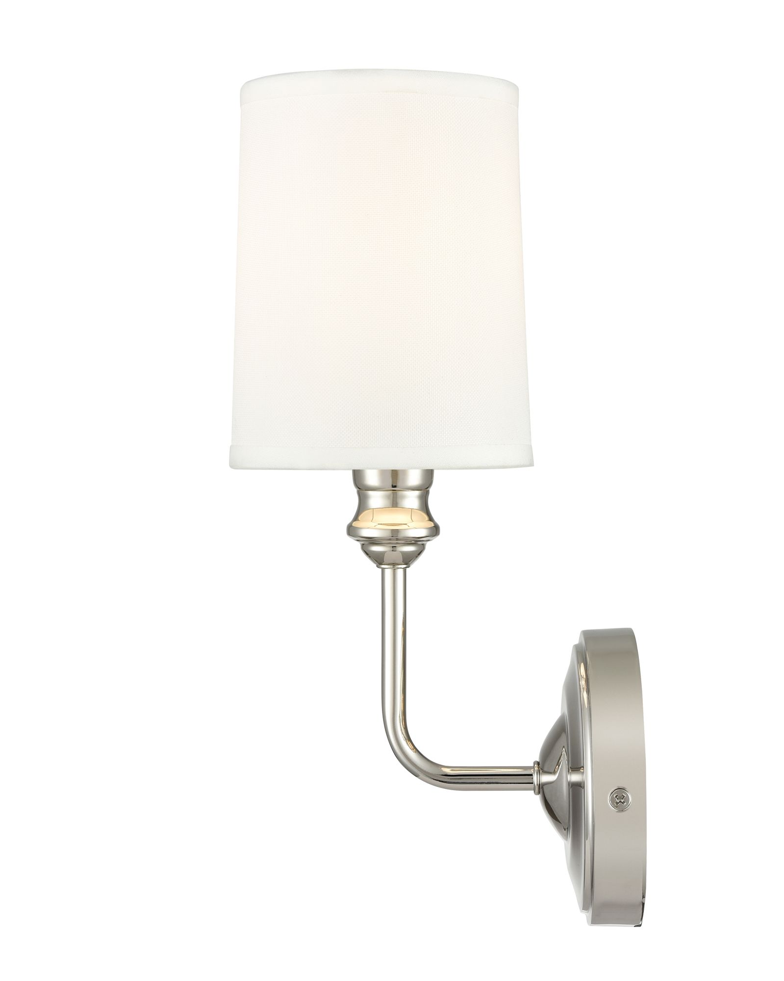 Image 4 Millennium Leena 1-Light 4.5" Polished Nickel Wall Sconce with Fabric Shade more views