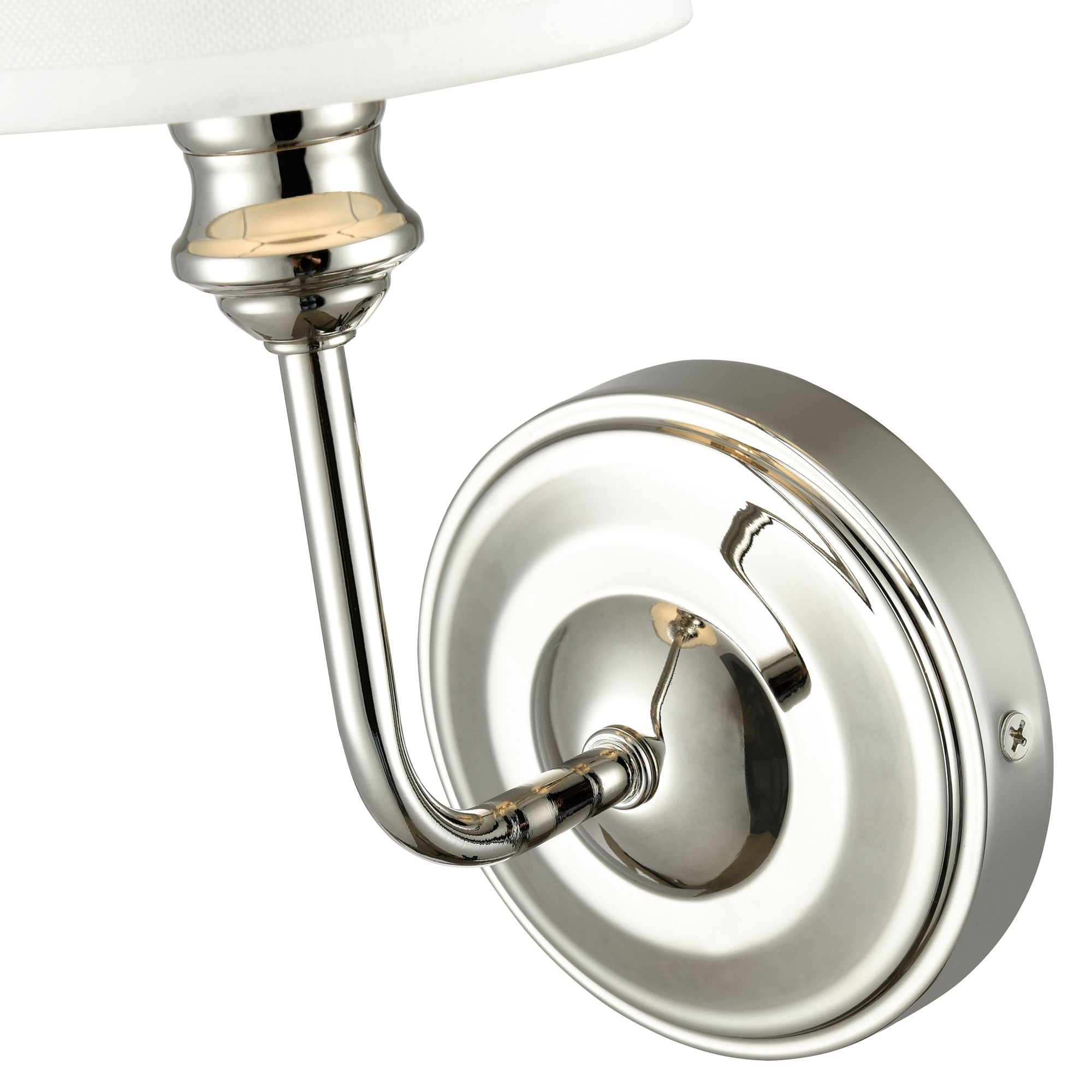 Image 5 Millennium Leena 1-Light 4.5" Polished Nickel Wall Sconce with Fabric Shade more views