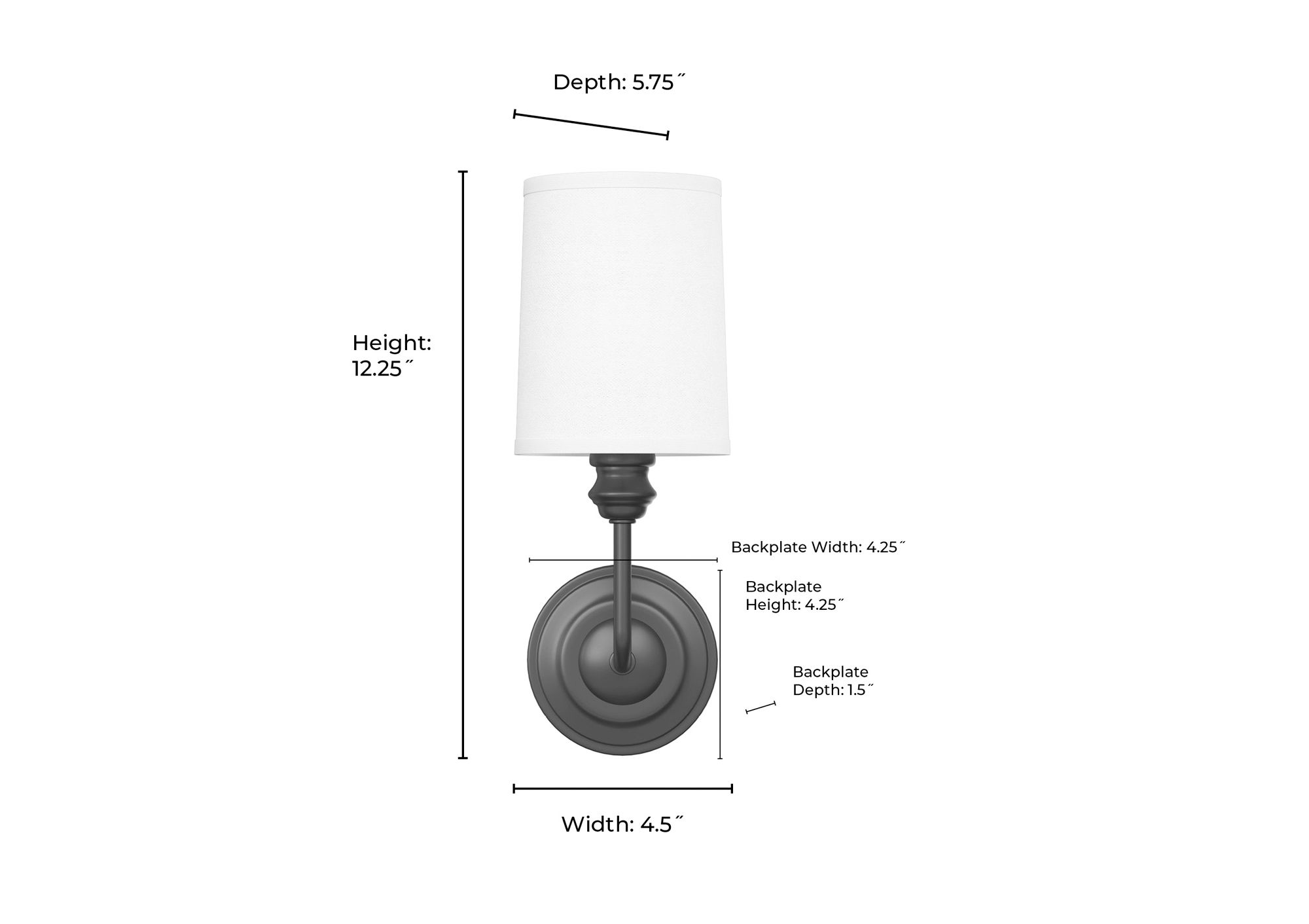 Image 6 Millennium Leena 1-Light 4.5" Polished Nickel Wall Sconce with Fabric Shade more views