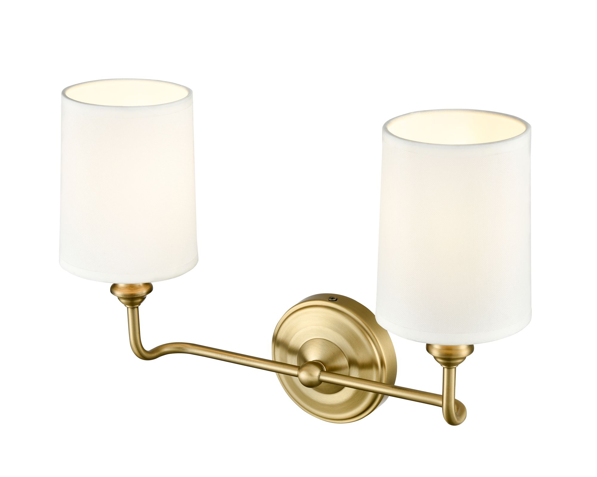 Image 3 Millennium Leena 2-Light 15.25" Vintage Brass Vanity Light with Shade more views