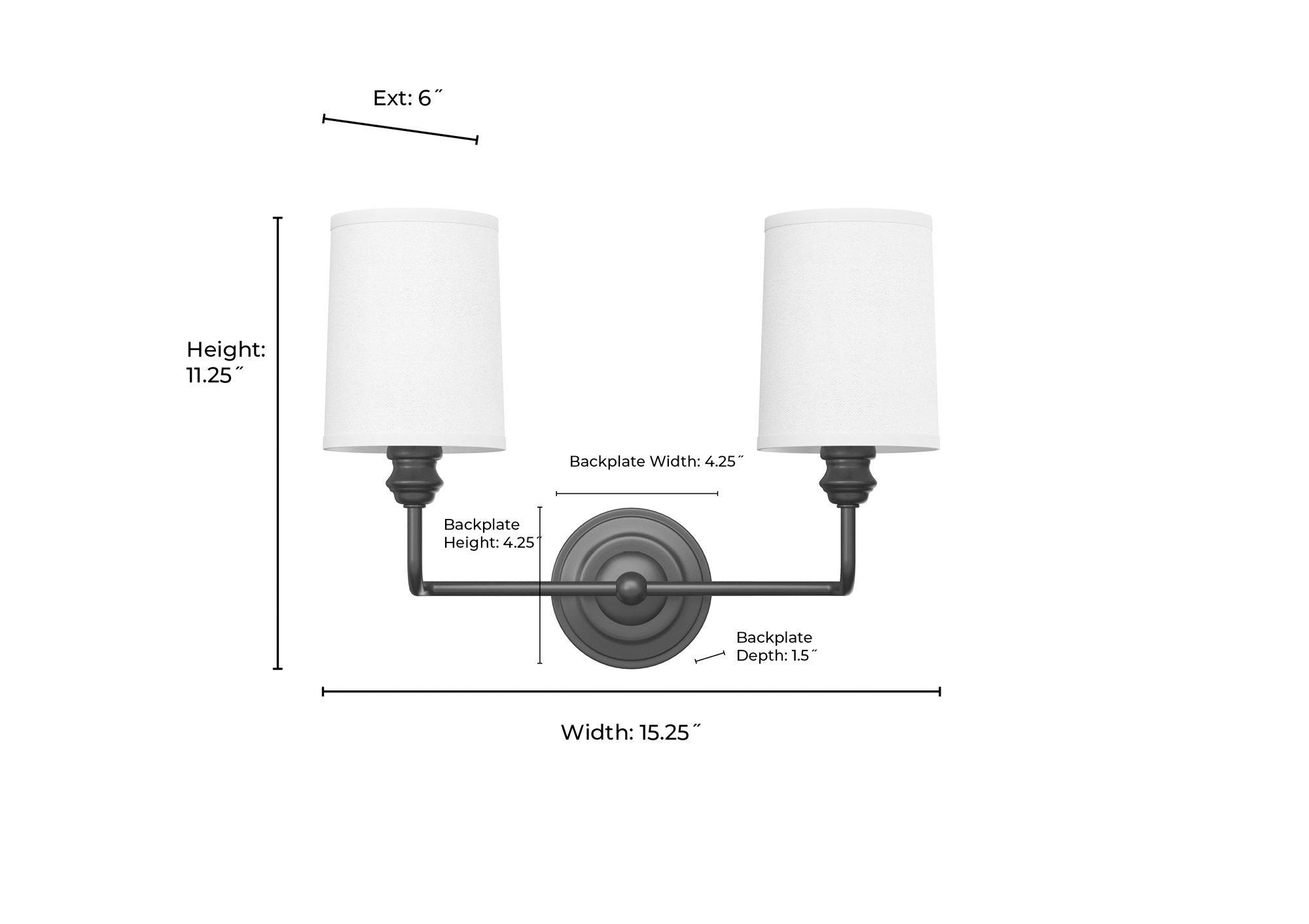 Image 6 Millennium Leena 2-Light 15.25" Vintage Brass Vanity Light with Shade more views
