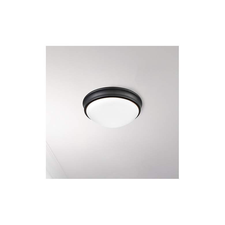 Image 1 Millennium Lighting 1 Light 10" Flush Mount Fixture in Matte Back