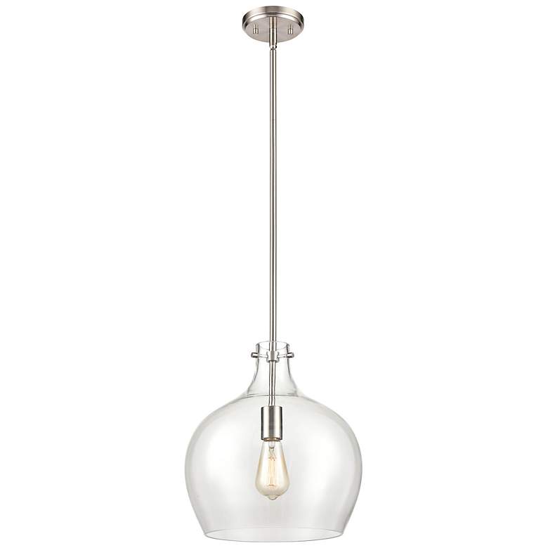 Image 1 Millennium Lighting 1 Light 13" Pendant Fixture in Brushed Nickel