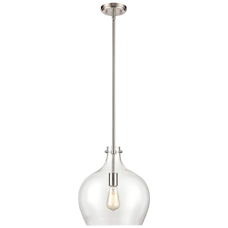 Image 2 Millennium Lighting 1 Light 13" Pendant Fixture in Brushed Nickel more views