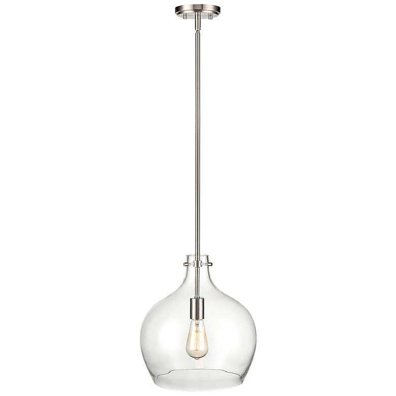 Image 3 Millennium Lighting 1 Light 13" Pendant Fixture in Brushed Nickel more views