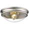 Millennium Lighting 1-Light Indoor Flushmount in Brushed Nickel