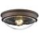 Millennium Lighting 1-Light Indoor Flushmount in Rubbed Bronze