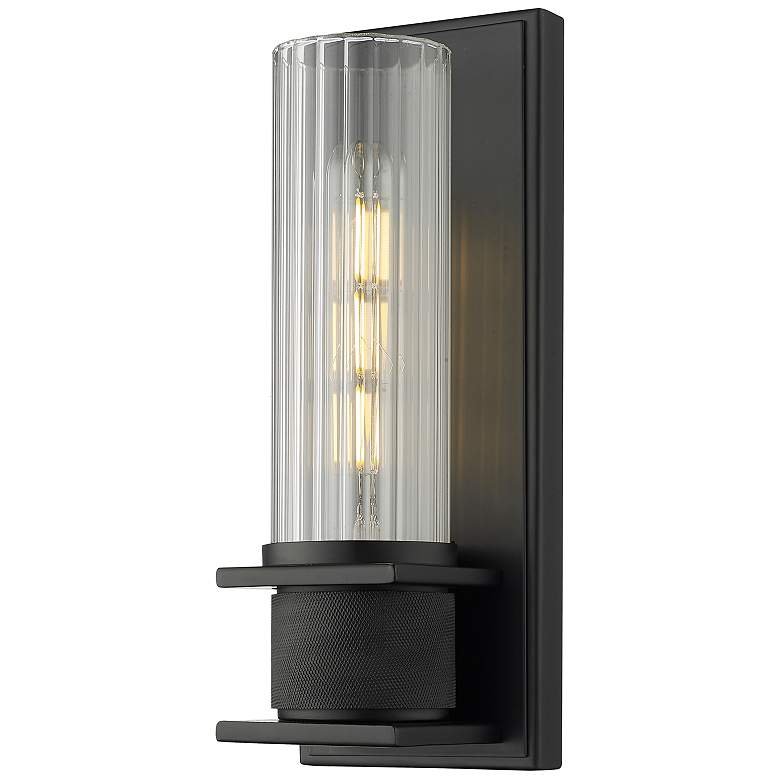Image 2 Millennium Lighting 1-Light Indoor Wall Sconce in Matte Black more views