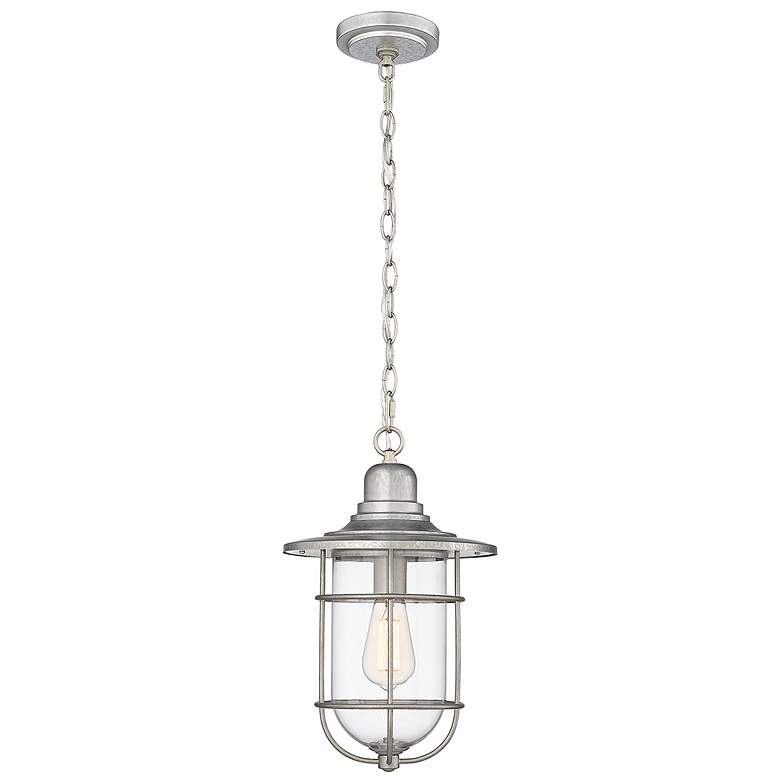 Image 1 Millennium Lighting 1 Light Outdoor Hanging Lantern Galvanized