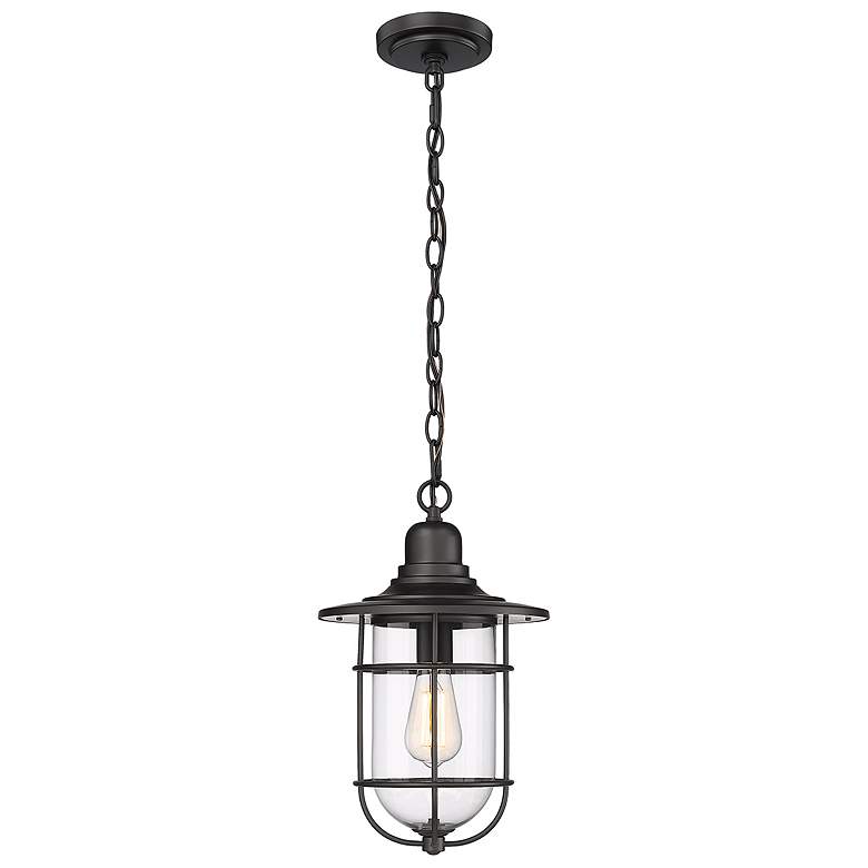 Image 1 Millennium Lighting 1 Light Outdoor Pendant Powder Coat Black