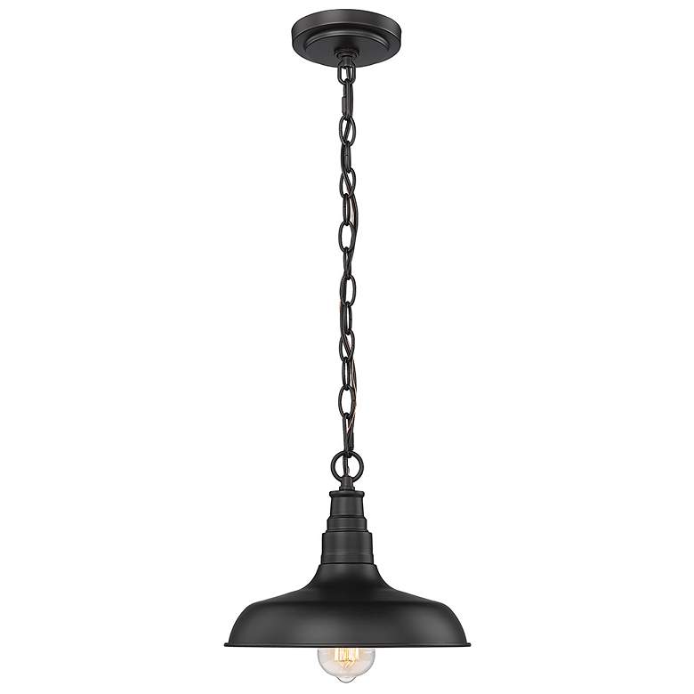 Image 1 Millennium Lighting 1 Light Outdoor Pendant Powder Coat Black