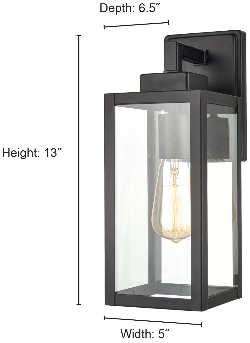 Thumbnail4 of Millennium Lighting 1-Light Powder Coated Black Outdoor Wall Sconce more views