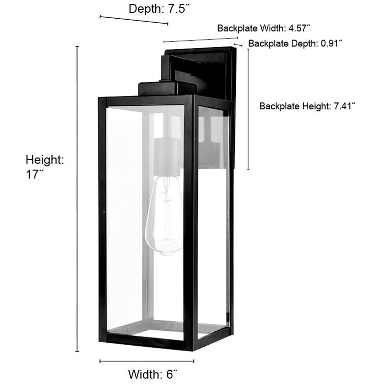 Image 5 Millennium Lighting 1-Light Powder Coated Bronze Outdoor Wall Sconce more views