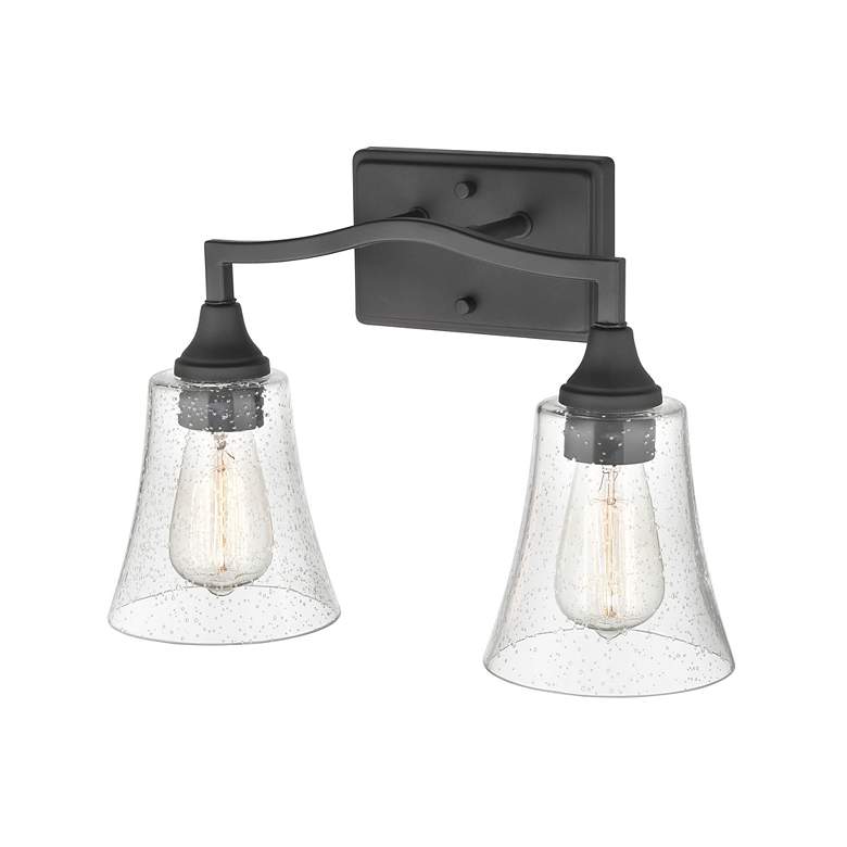 Image 4 Millennium Lighting 15 3/4" Black and Glass Bathroom Vanity Light more views