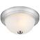 Millennium Lighting 2 Light 11" Flush Mount Fixture in Brushed Nickel