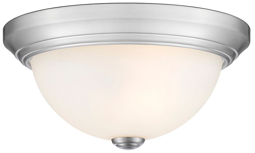 Image 2 Millennium Lighting 2 Light 11" Flush Mount Fixture in Brushed Nickel more views