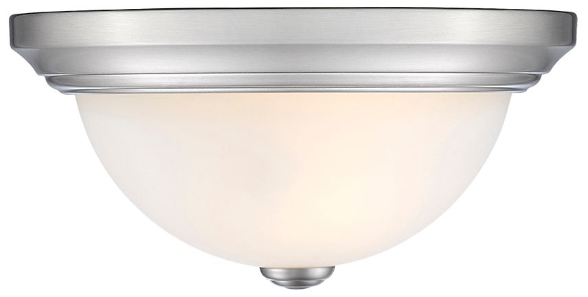 Image 3 Millennium Lighting 2 Light 11" Flush Mount Fixture in Brushed Nickel more views