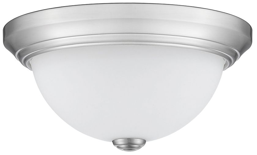 Image 4 Millennium Lighting 2 Light 11" Flush Mount Fixture in Brushed Nickel more views