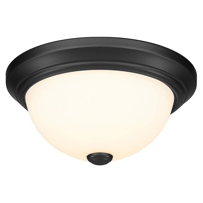 Image 1 Millennium Lighting 2 Light 11" Flush Mount Fixture in Matte Black