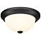 Millennium Lighting 2 Light 11" Flush Mount Fixture in Matte Black