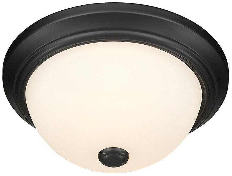 Thumbnail2 of Millennium Lighting 2 Light 11" Flush Mount Fixture in Matte Black more views