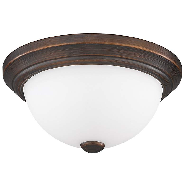 Image 1 Millennium Lighting 2 Light 11" Flush Mount Fixture in Rubbed Bronze