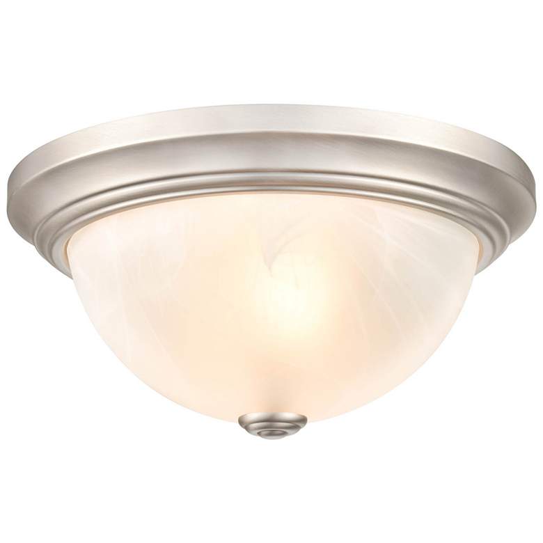 Image 1 Millennium Lighting 2 Light 11" Flush Mount Fixture in Satin Nickel