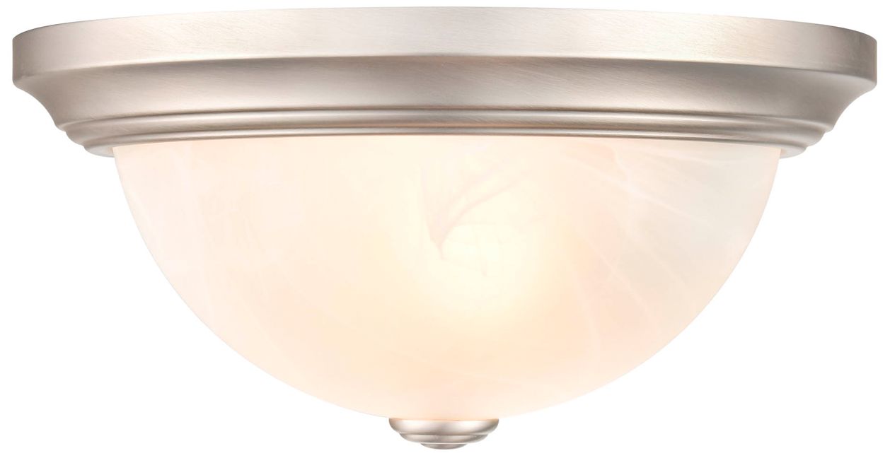 Image 3 Millennium Lighting 2 Light 11" Flush Mount Fixture in Satin Nickel more views