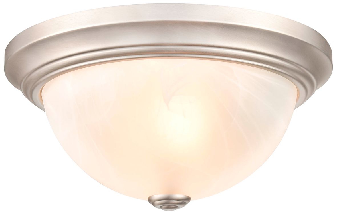 Image 4 Millennium Lighting 2 Light 11" Flush Mount Fixture in Satin Nickel more views