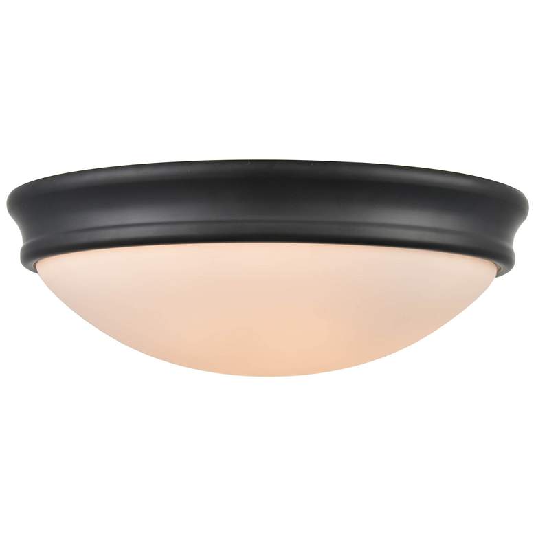 Image 1 Millennium Lighting 2 Light 12" Flush Mount Fixture in Matte Black