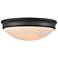 Millennium Lighting 2 Light 12" Flush Mount Fixture in Matte Black