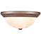 Millennium Lighting 2 Light 13" Flush Mount Fixture in Bronze